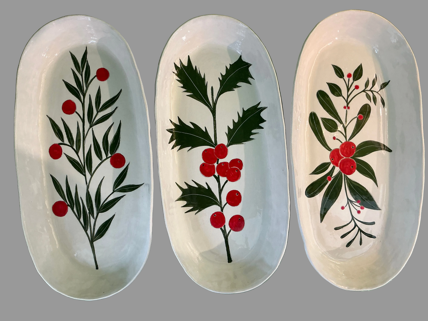 Large Oval Platter - Holiday Theme
