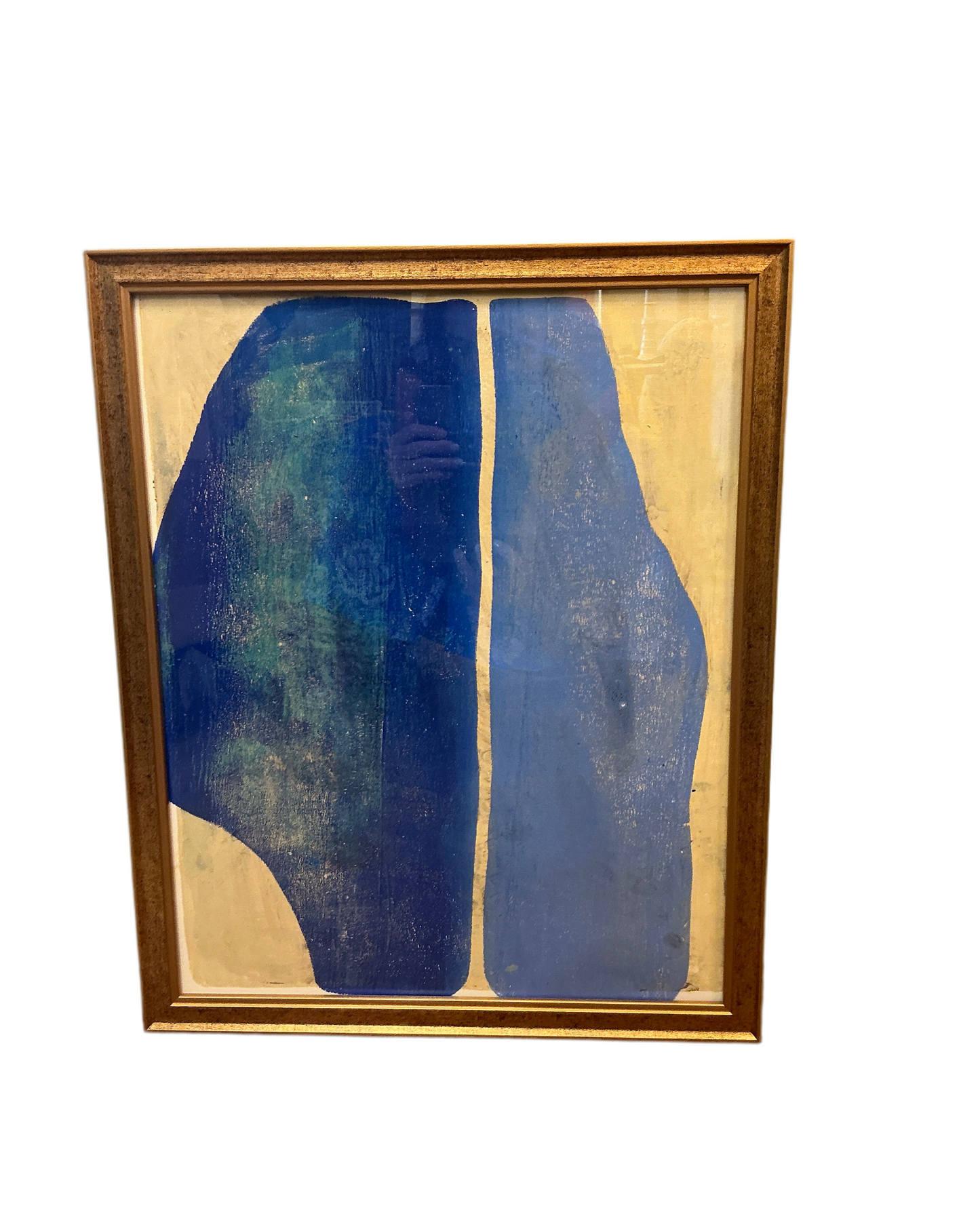 Dark & light blue abstract art