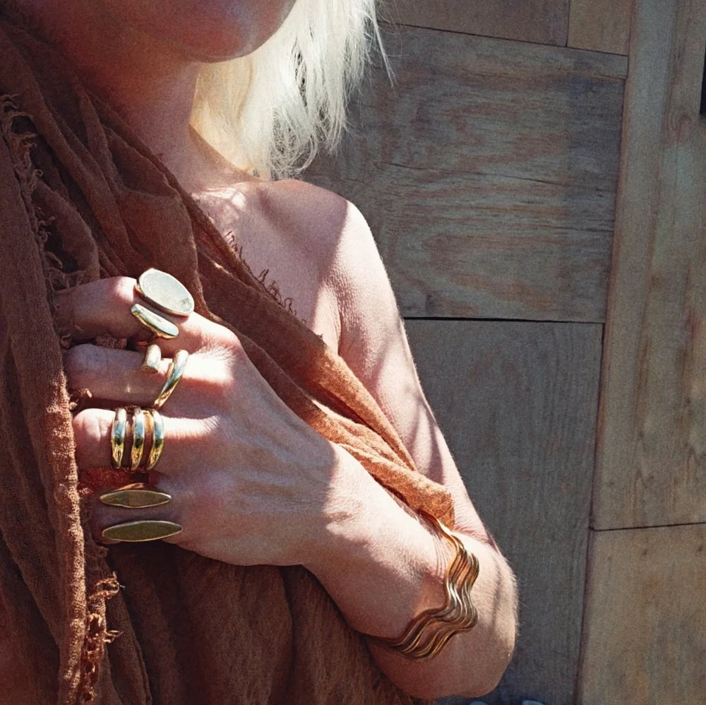 Handmade Brass Layered Ring