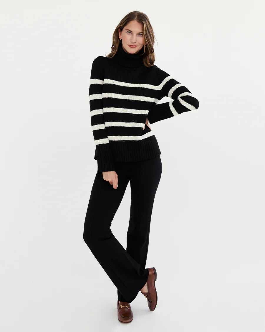 The Wynn Striped Cotton Turtleneck