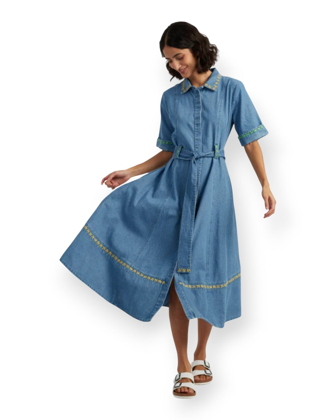 Chambray Buttercup Shirt Dress Blue / 2