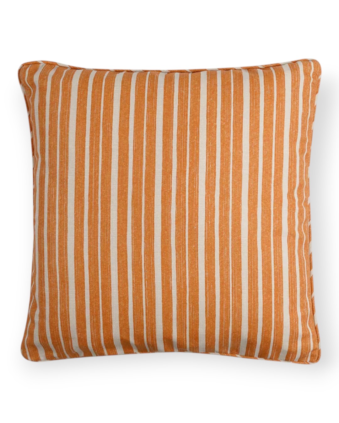 Orange York Stripe Pillow Outdoor 17" x 17"