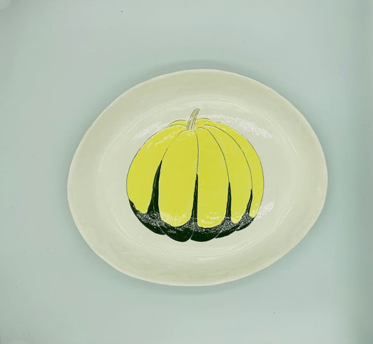 Large Oval Platter - Pumpkin Theme