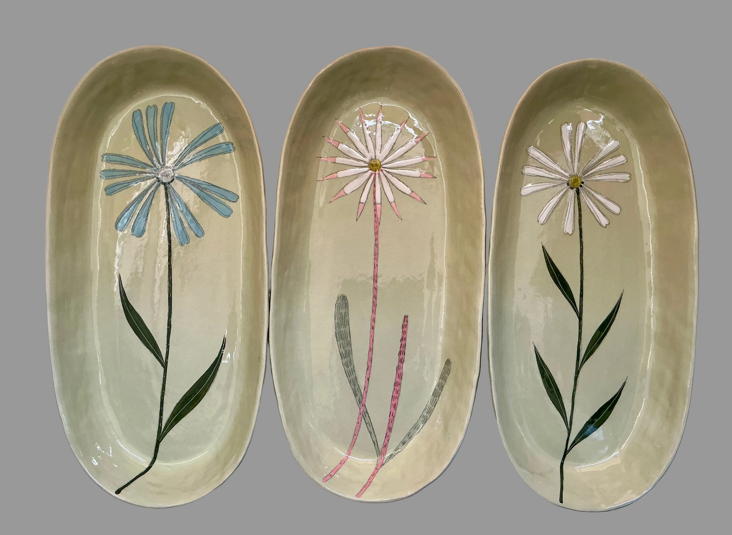 Large Oval Platter - African Daisy