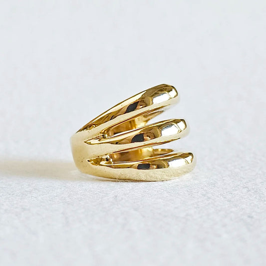 Handmade Brass Layered Ring