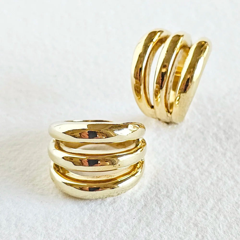 Handmade Brass Layered Ring