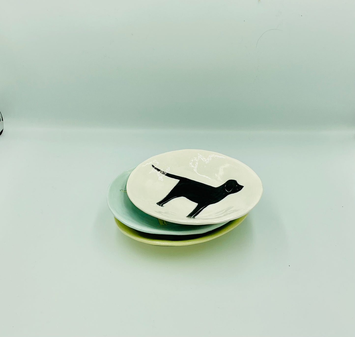 Oval Dog Dish - Labradors