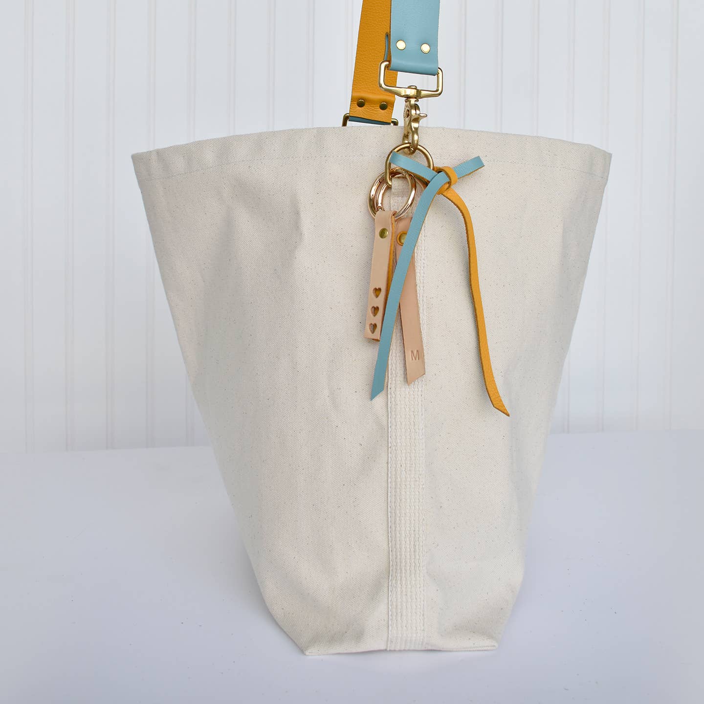 Tote Bag with Leather Strap