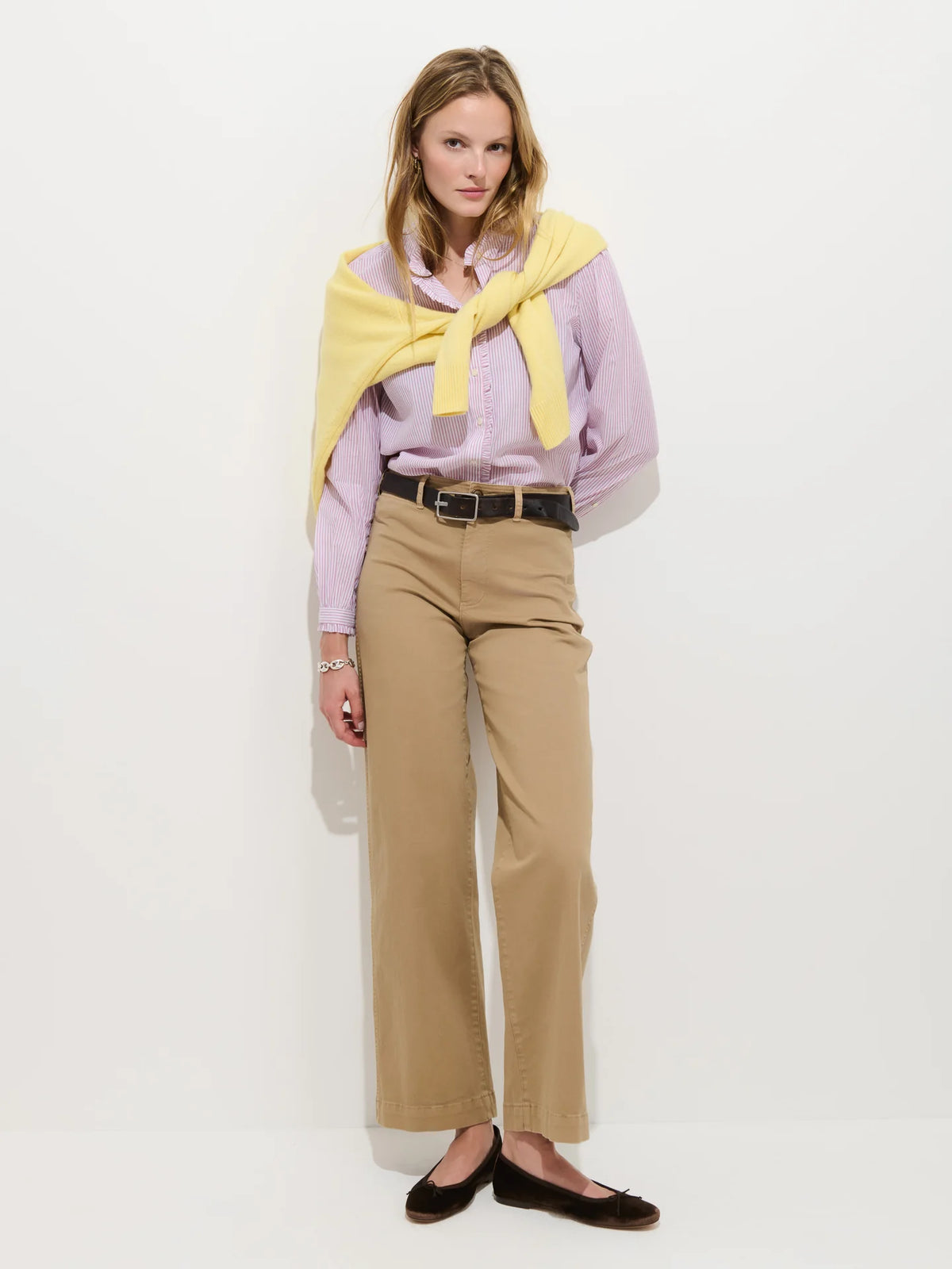 Chantilly Striped Ruffle Shirt