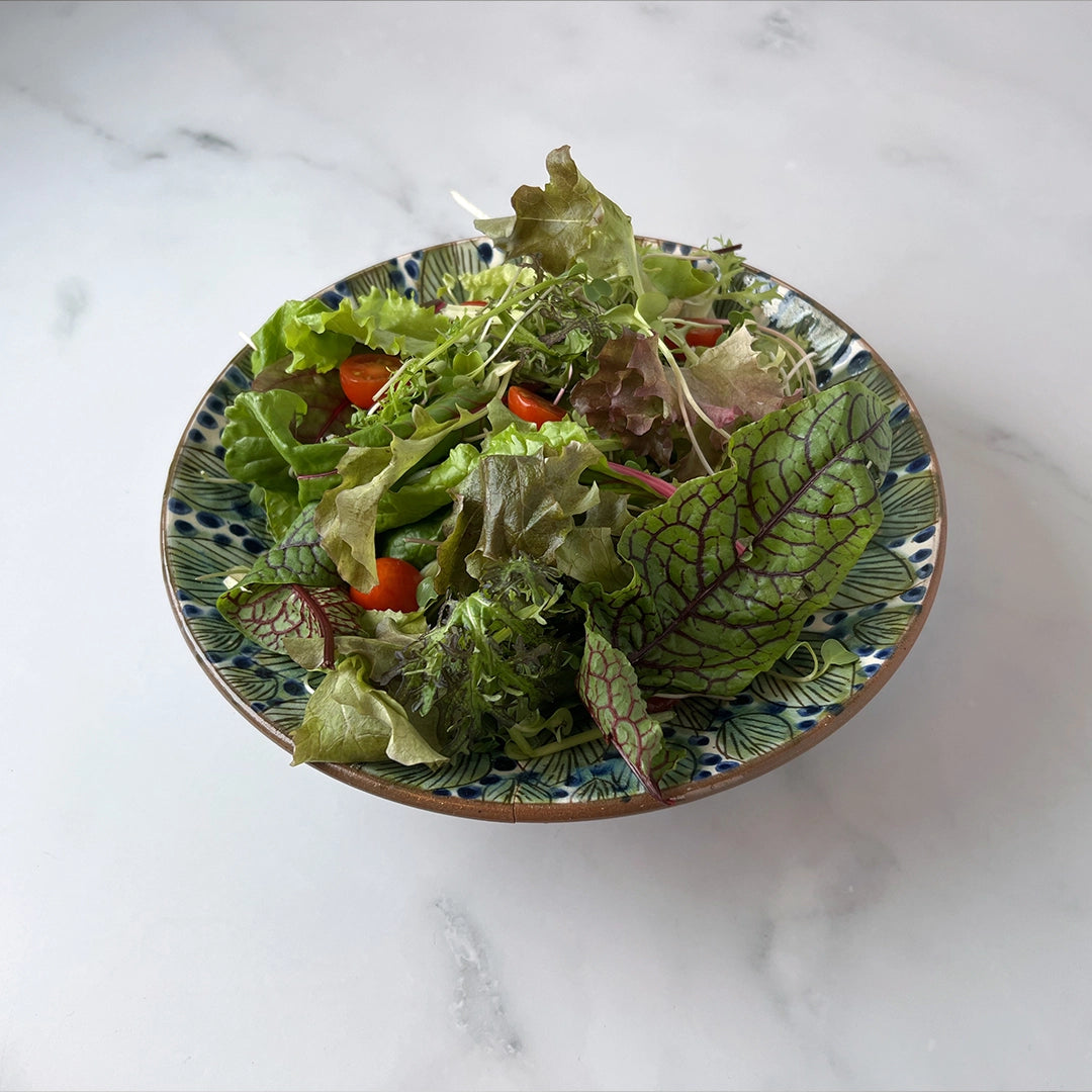 Aligned Leaves Ceramic Bowl