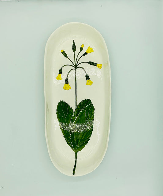 Large Oval Platter - Flower Theme