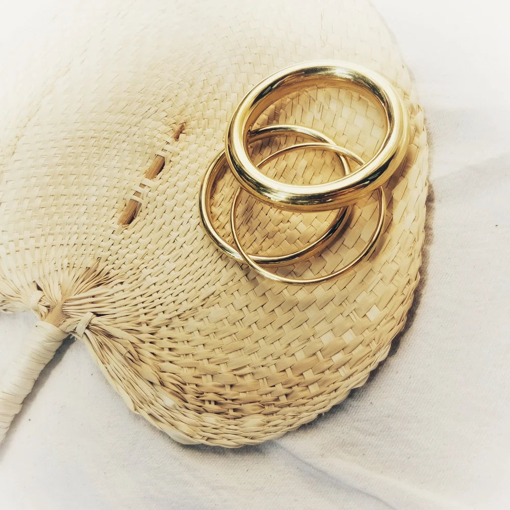 Brass Simplicity Bangle Bracelet Set
