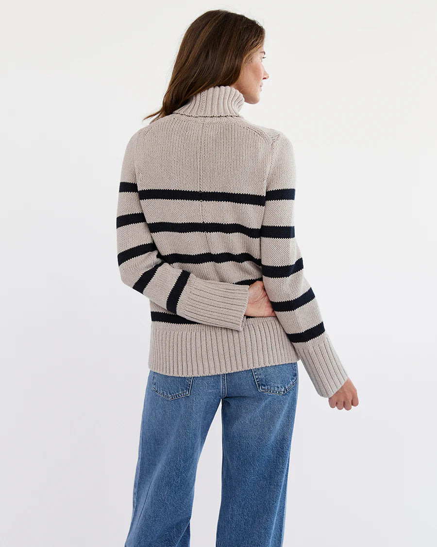 The Wynn Striped Cotton Turtleneck