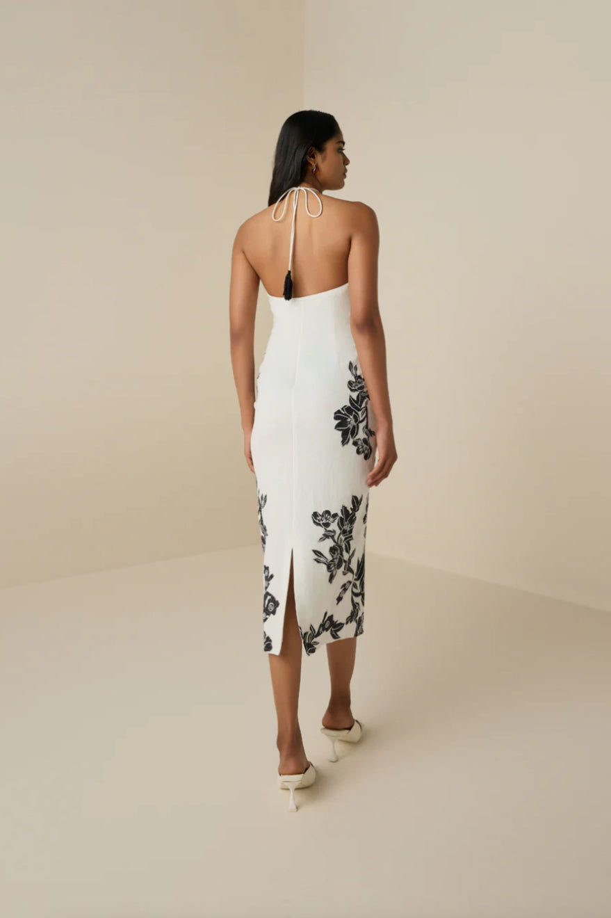 Aahi Highlight Emb Midi Dress