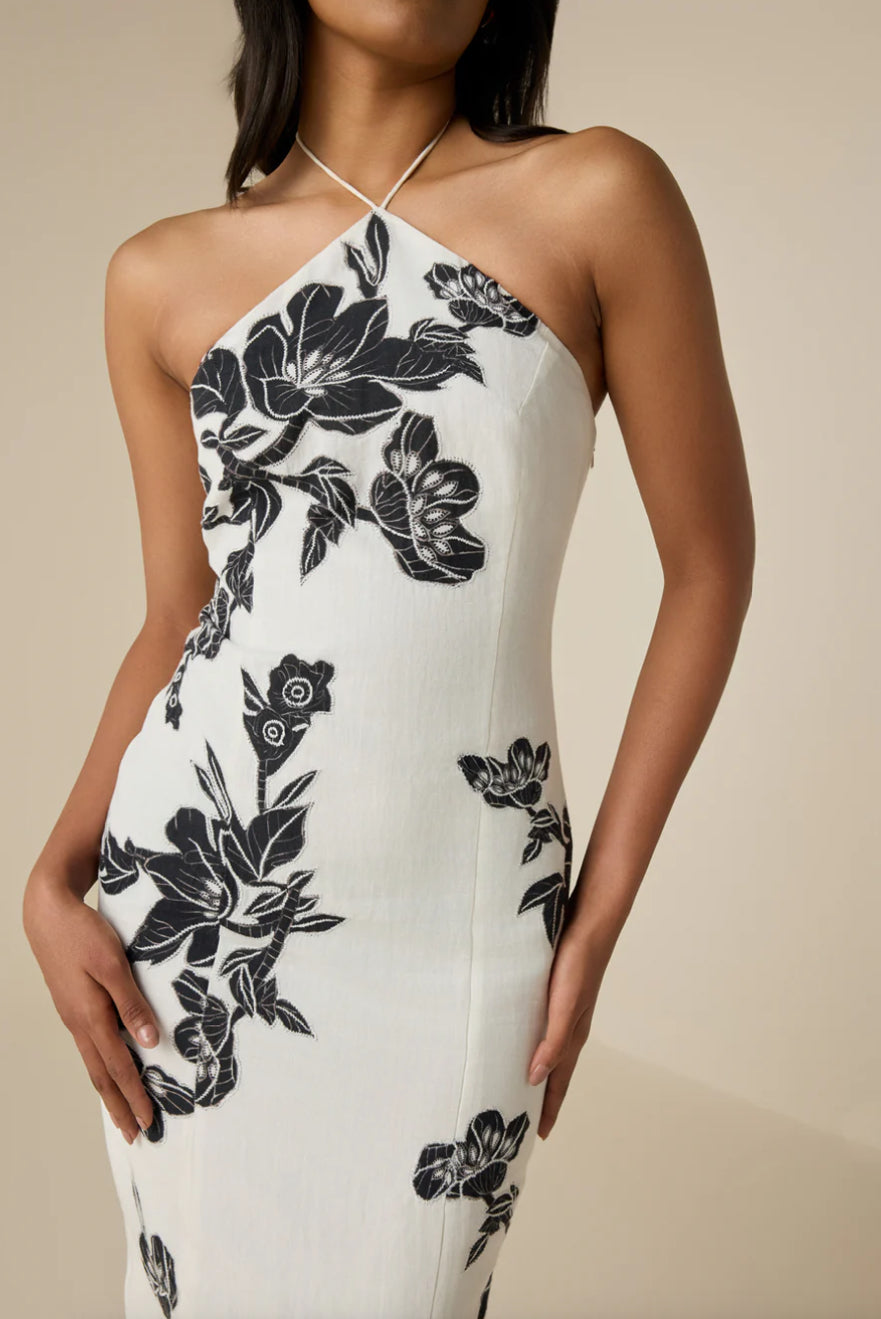Aahi Highlight Emb Midi Dress