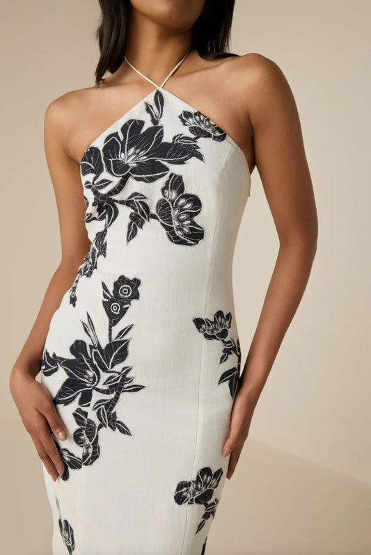 Aahi Highlight Emb Midi Dress