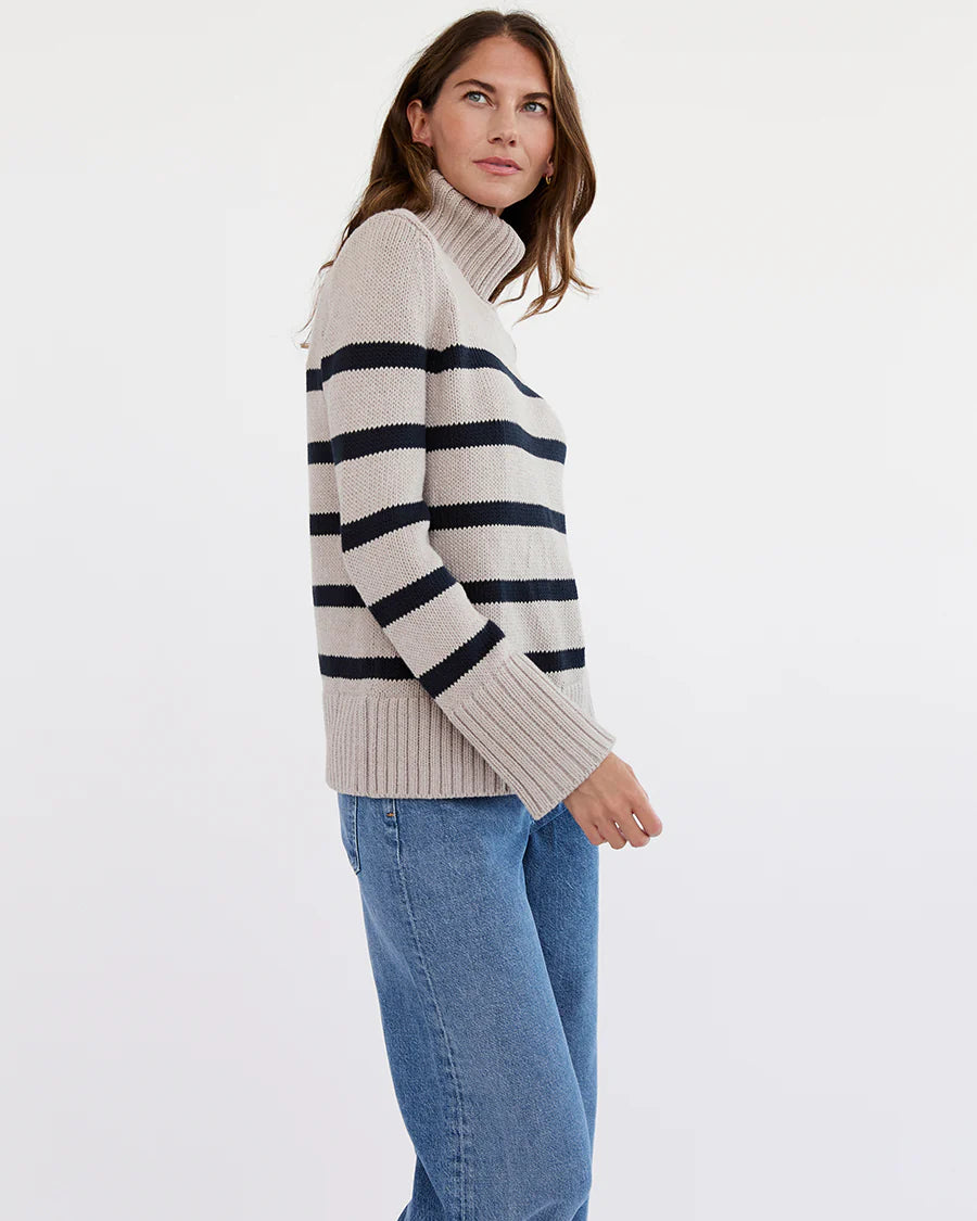 The Wynn Striped Cotton Turtleneck