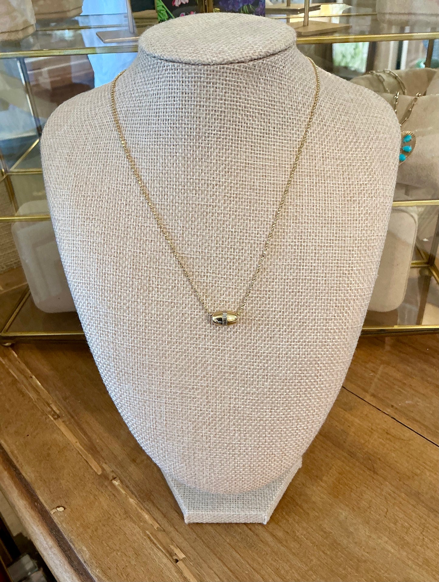 Diamond Cut Ball Chain Necklace