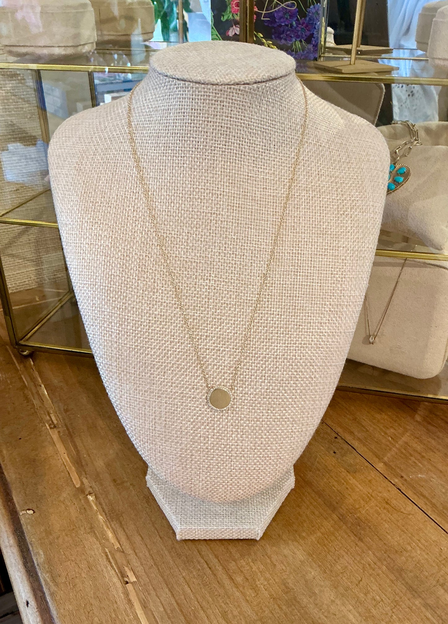 Pave Coin Necklace