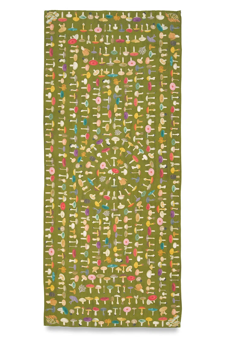 “Green Fungi” Rectangular Tablecloth