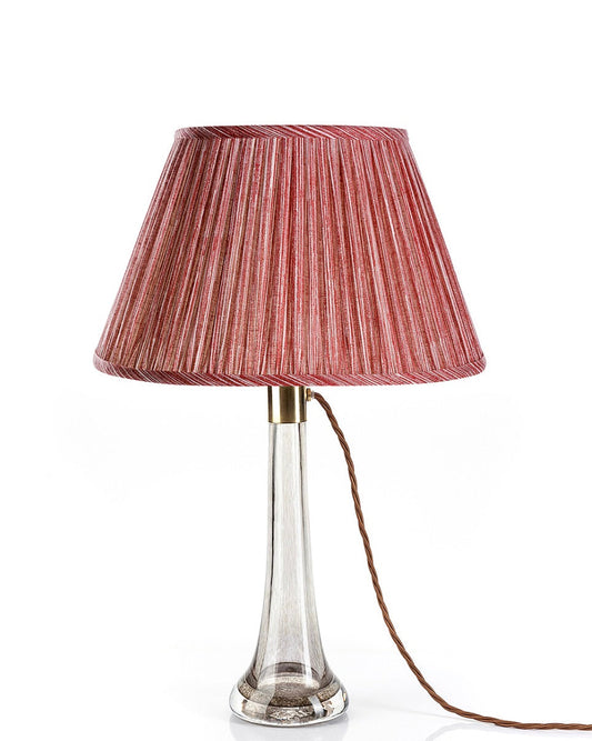 Red Strie Round Lampshade