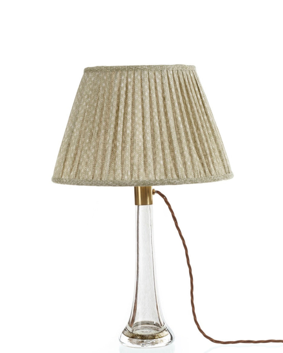 Green Figured Round Lampshade