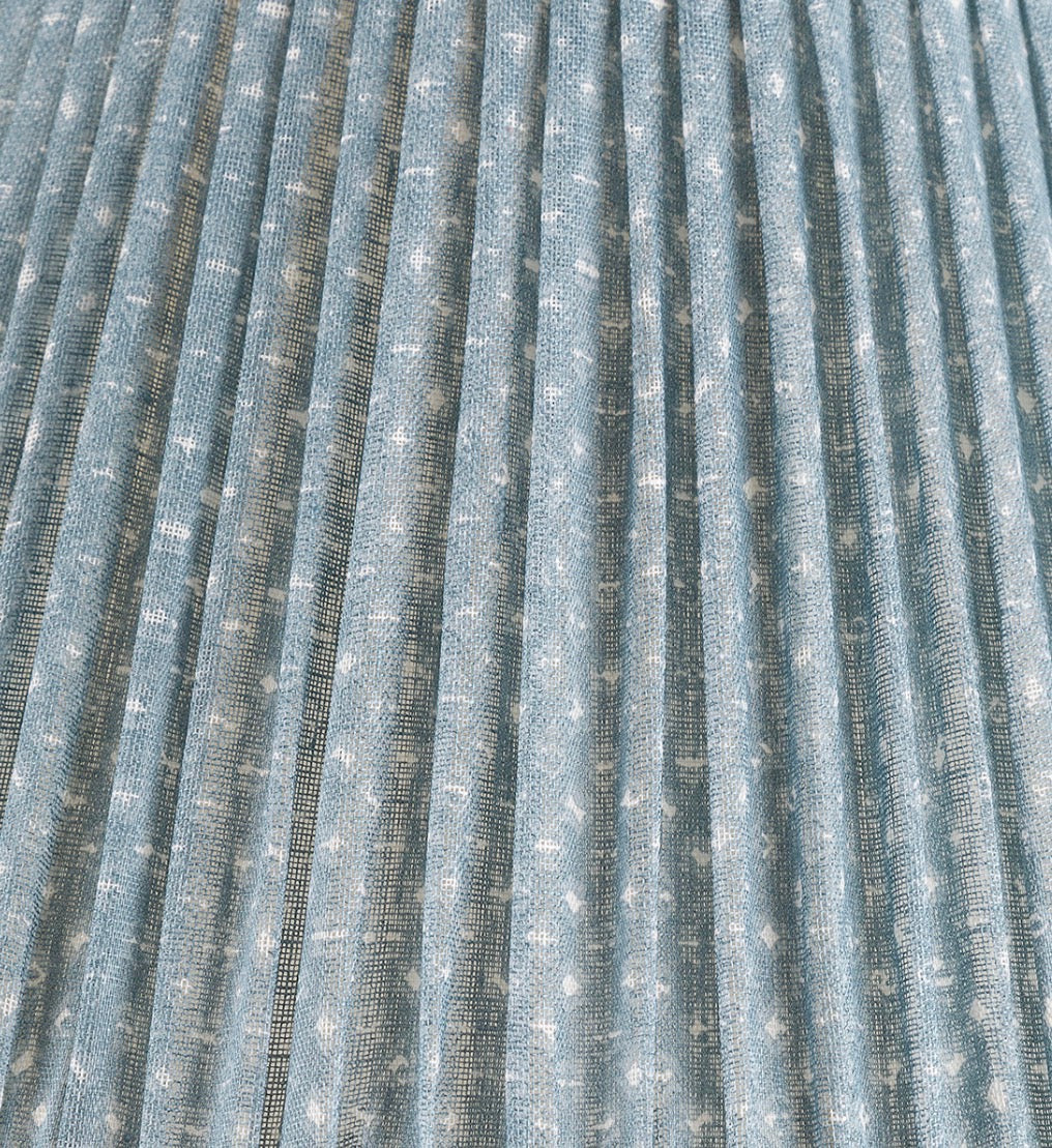 Blue Figured Round Lampshade