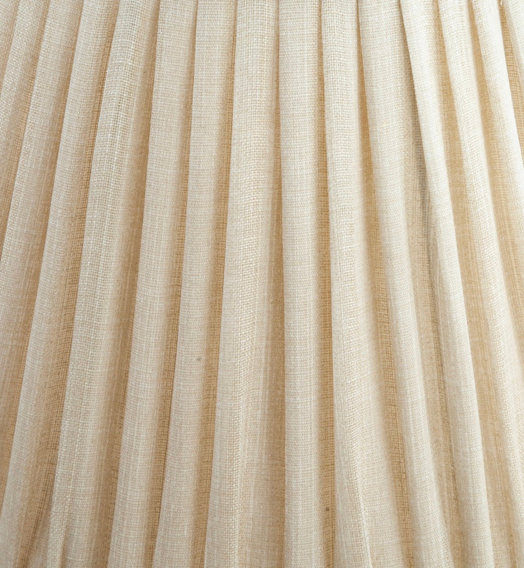 Cream Moire Round Lampshade