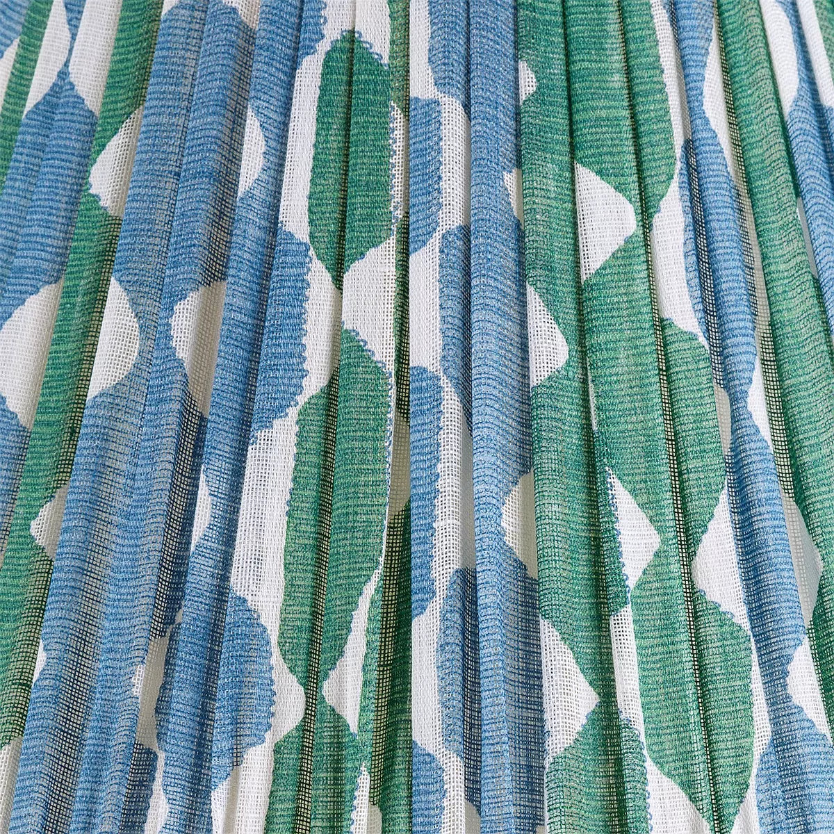 Green & Blue Whittle Round Lampshade