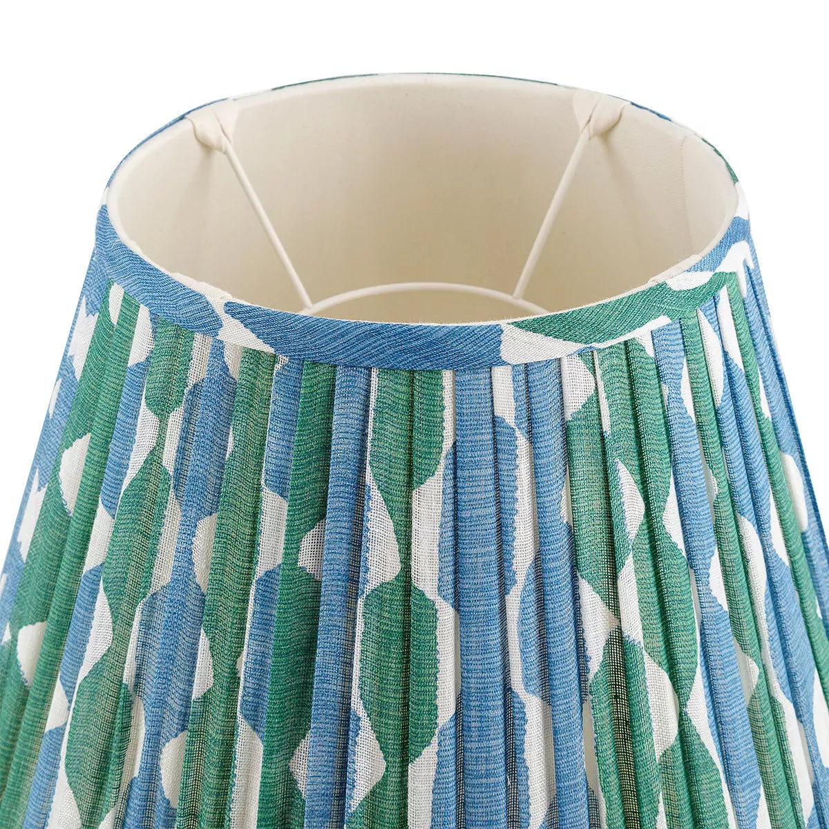 Green & Blue Whittle Round Lampshade
