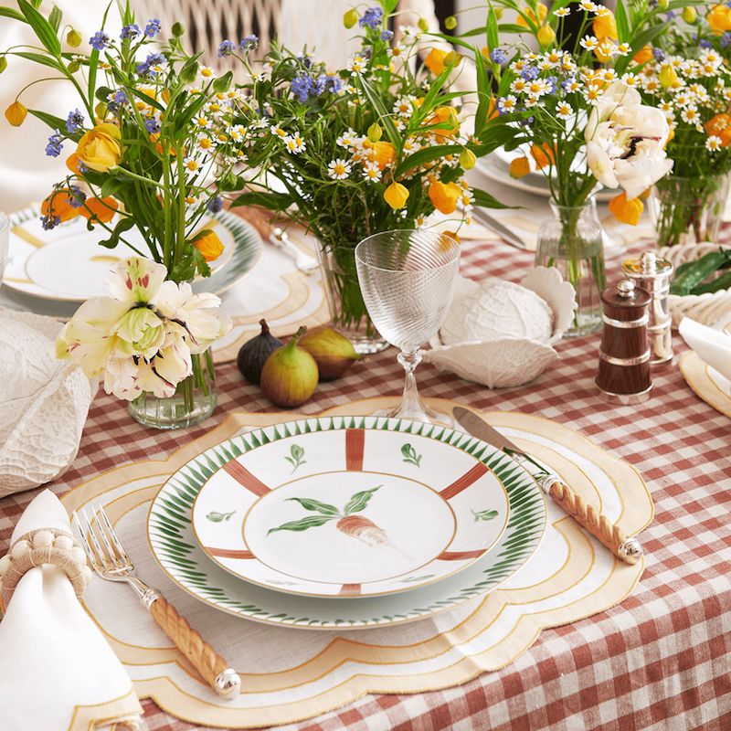 Set of Salad/Dessert Plates in Potager Du Roy (King's Vegetable Garden)