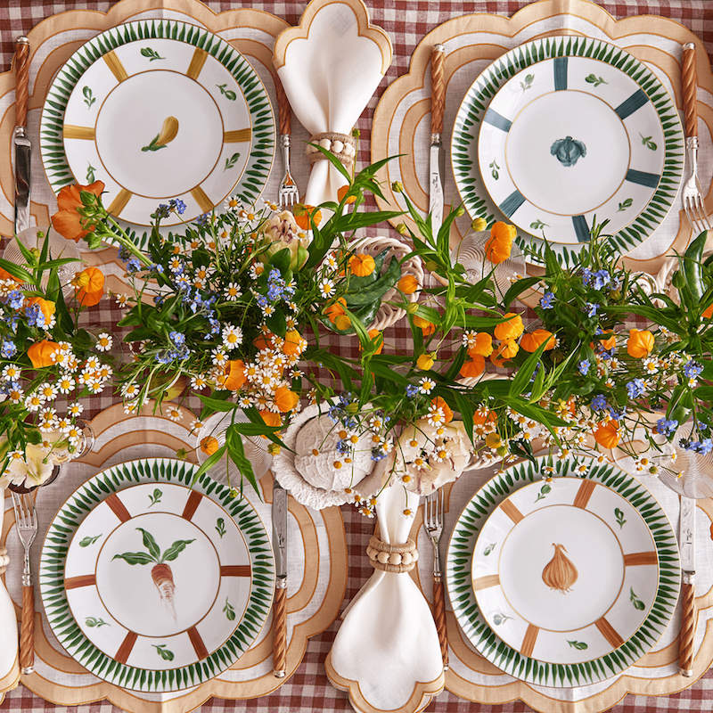 Set of Salad/Dessert Plates in Potager Du Roy (King's Vegetable Garden)