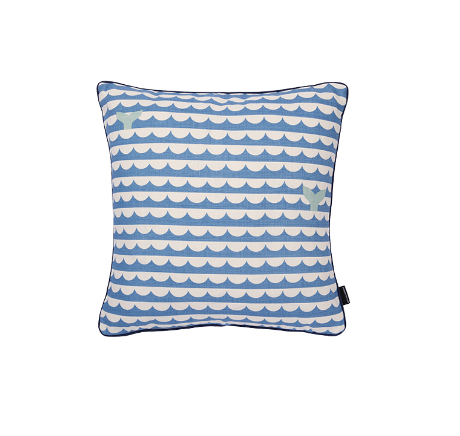 We Sailed Away Royal Blue Cushion