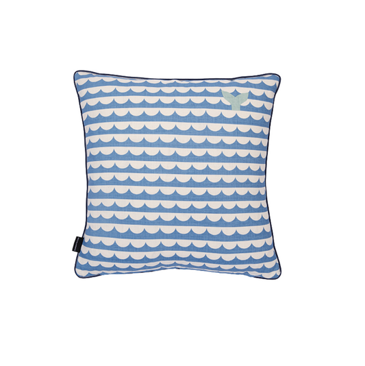 We Sailed Away Royal Blue Cushion