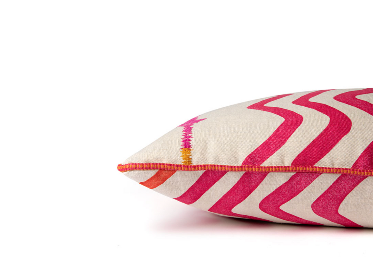 Rick Rack Hot Pink Cushion