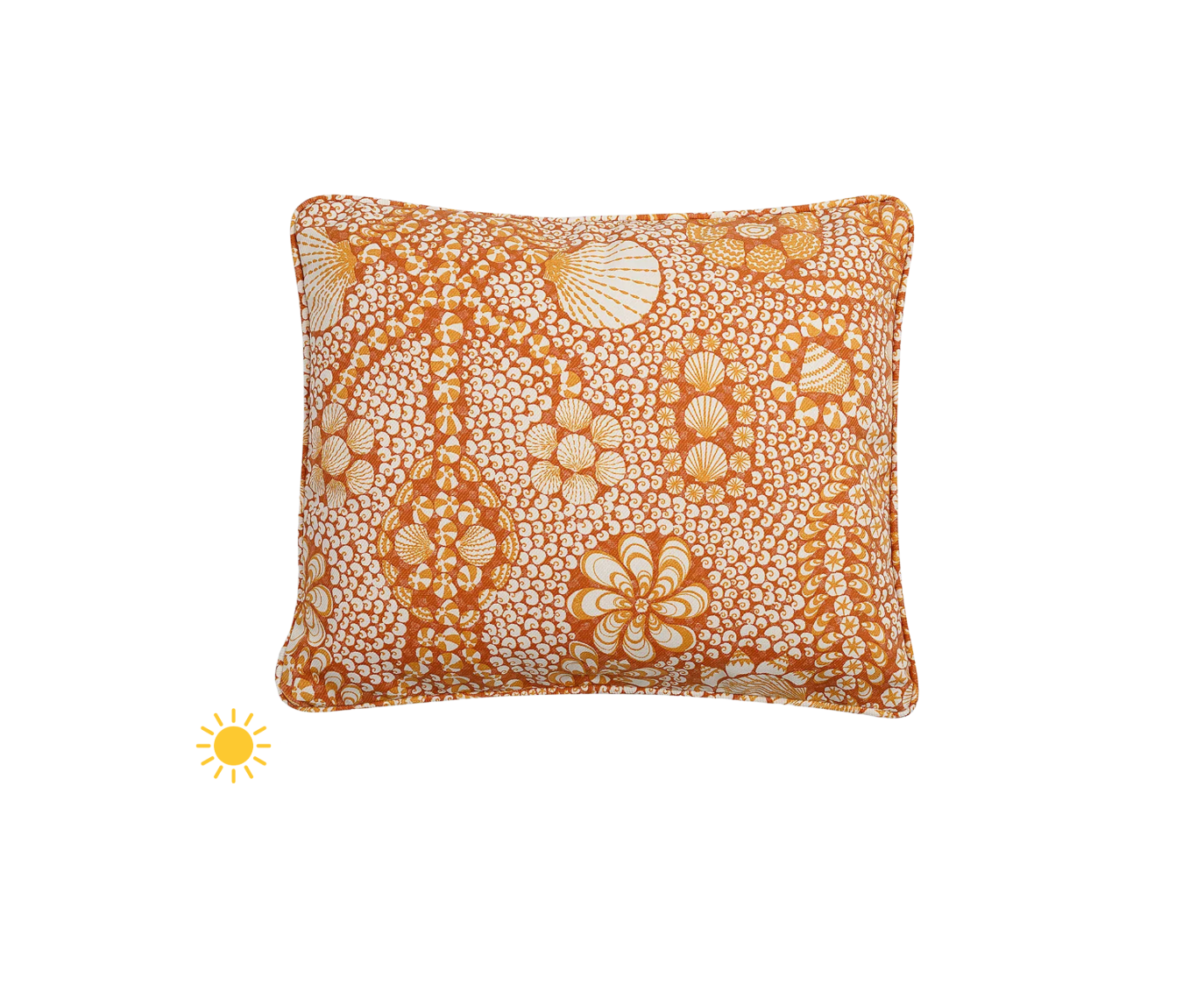 Orange Shell Grotto Outdoor Cushion
