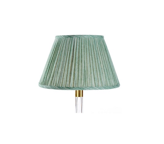 Green Strie Round Lampshade