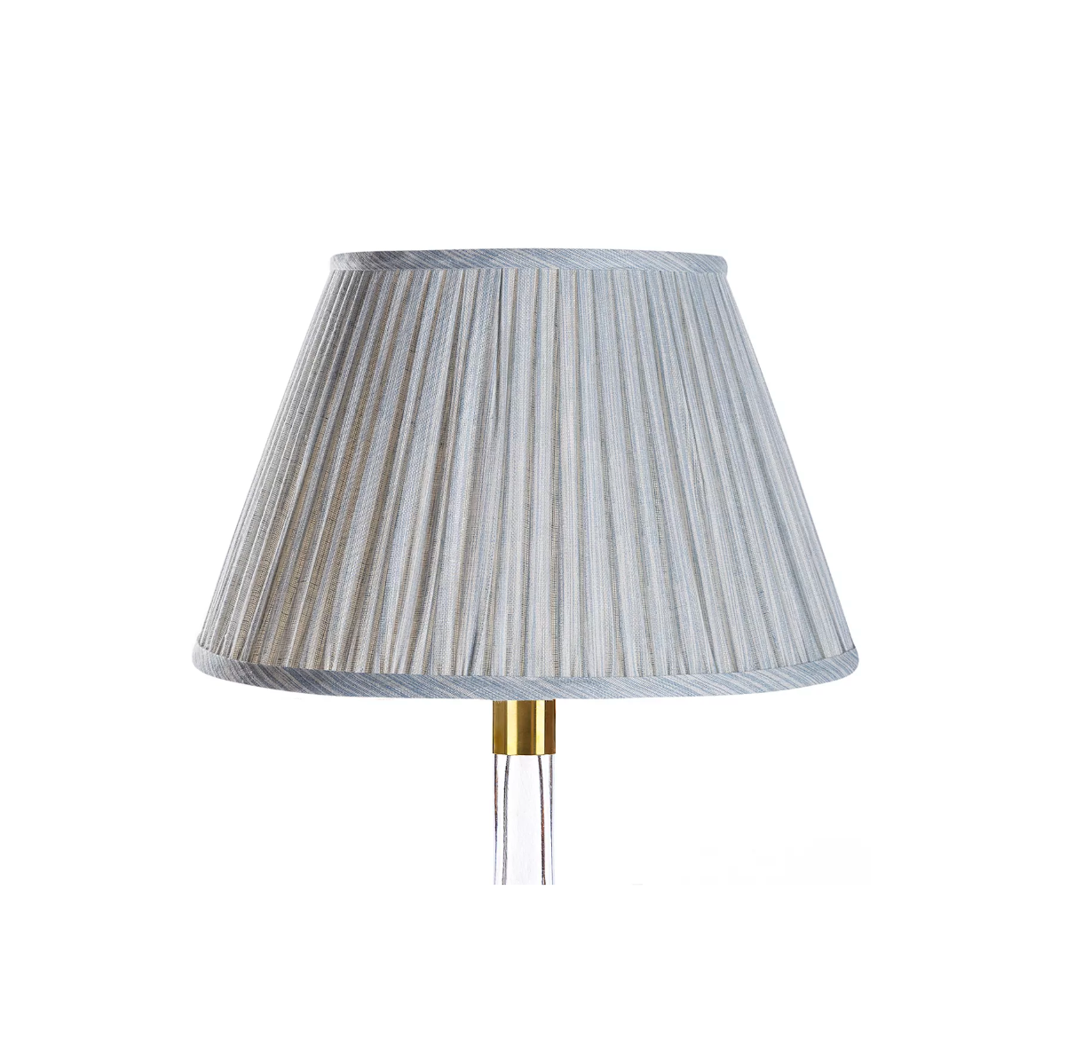Light Blue Strie Round Lampshade