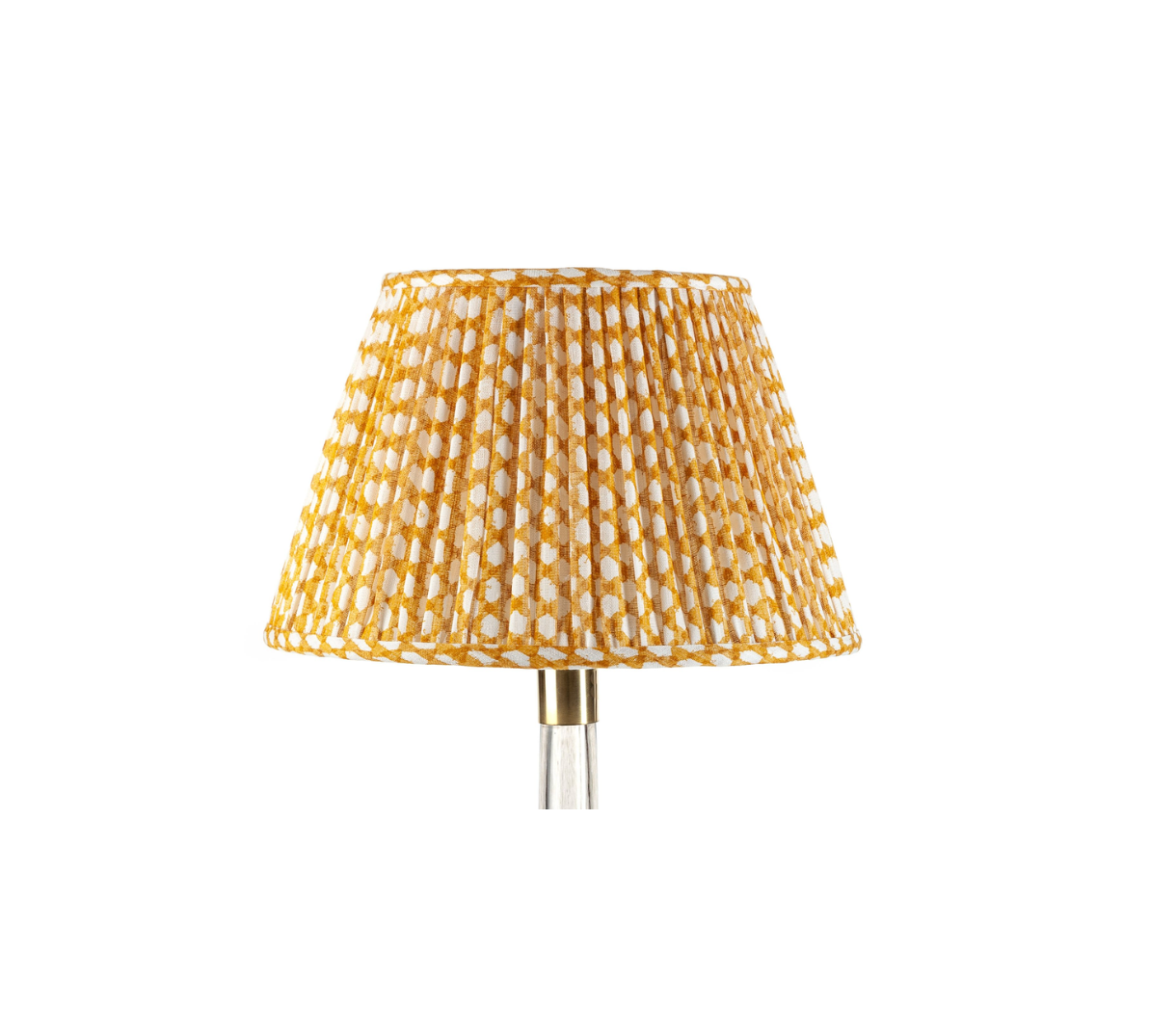 Yellow Wicker Round Lampshade