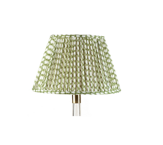 Green Wicker Round Lampshade
