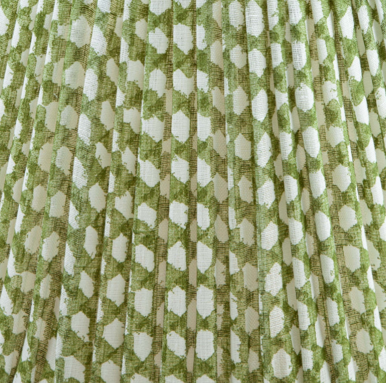 Green Wicker Round Lampshade