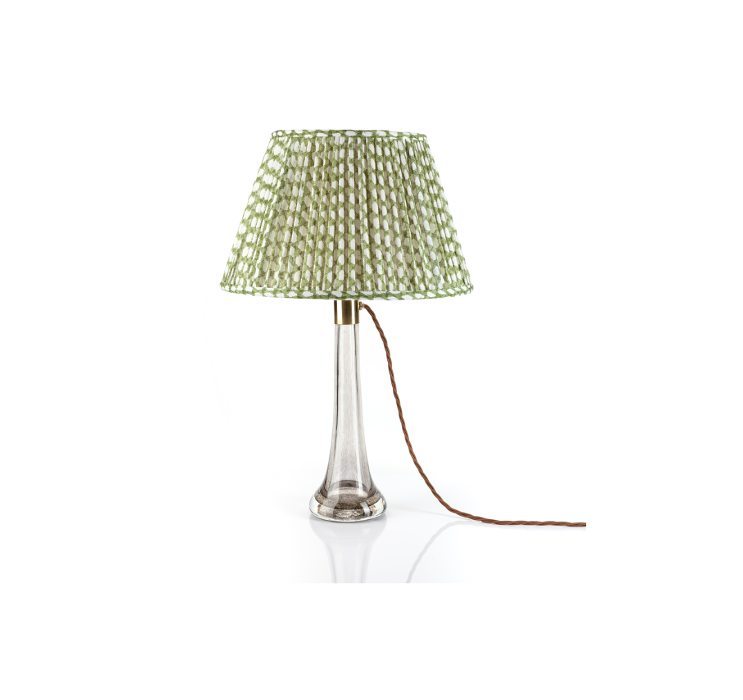 Green Wicker Round Lampshade