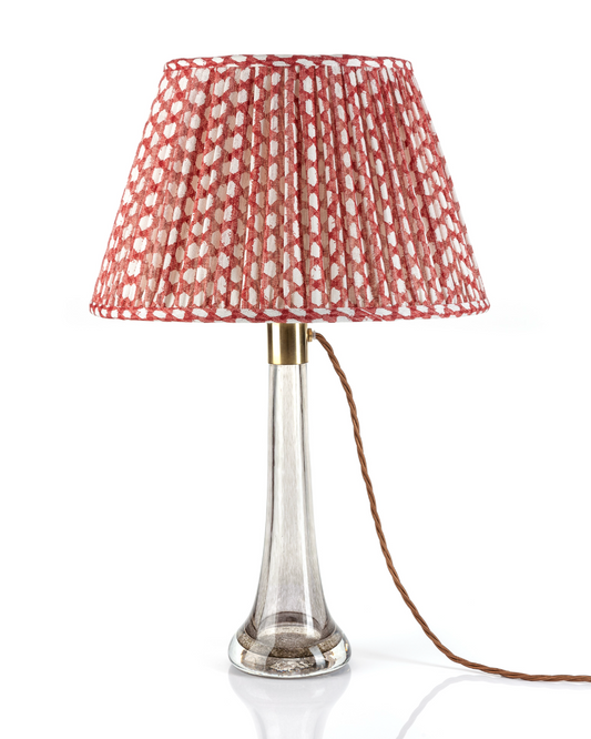 Red Wicker Round Lampshade