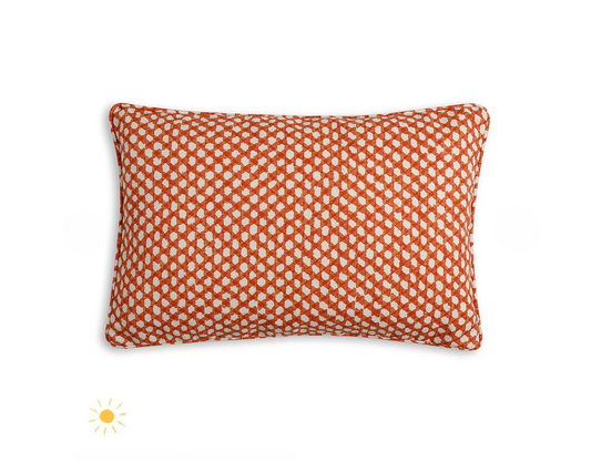 Orange Wicker Pillow Outdoor