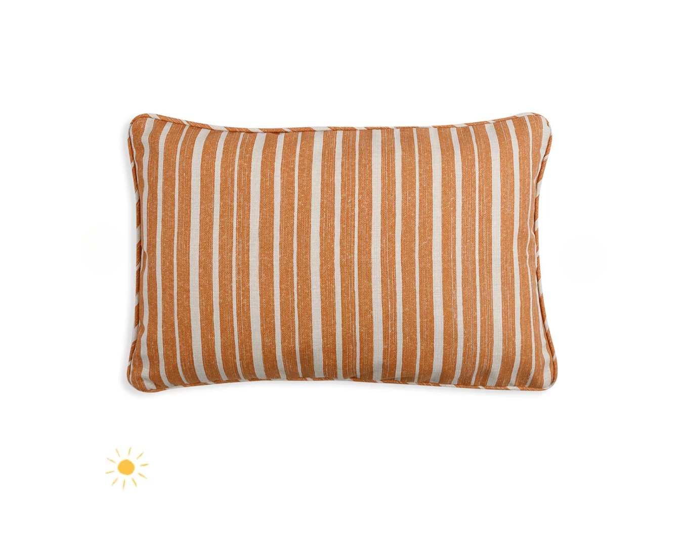 Orange York Stripe Pillow Outdoor