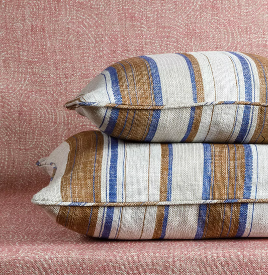 Brown and Blue Carskiey Pillow