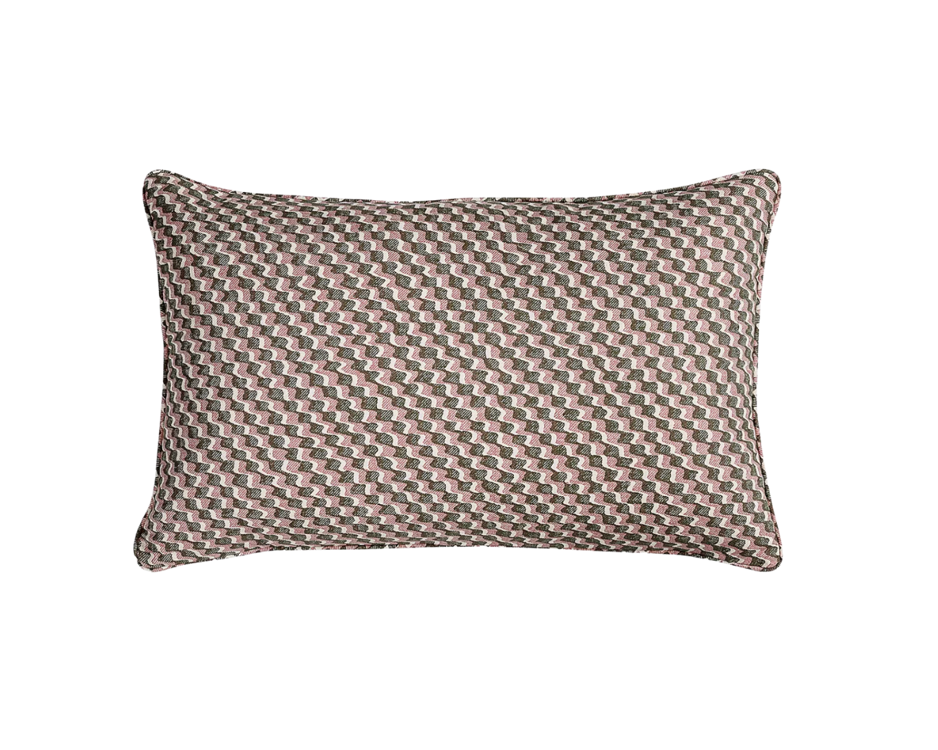 Green and Pink Ruffle Pillow