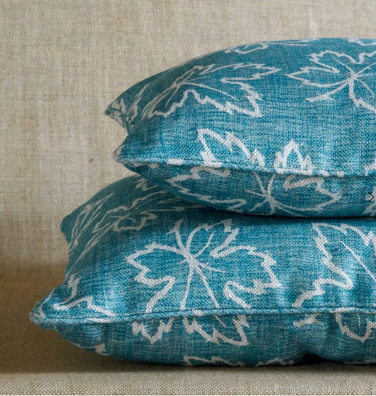 Teal Maple Pillow