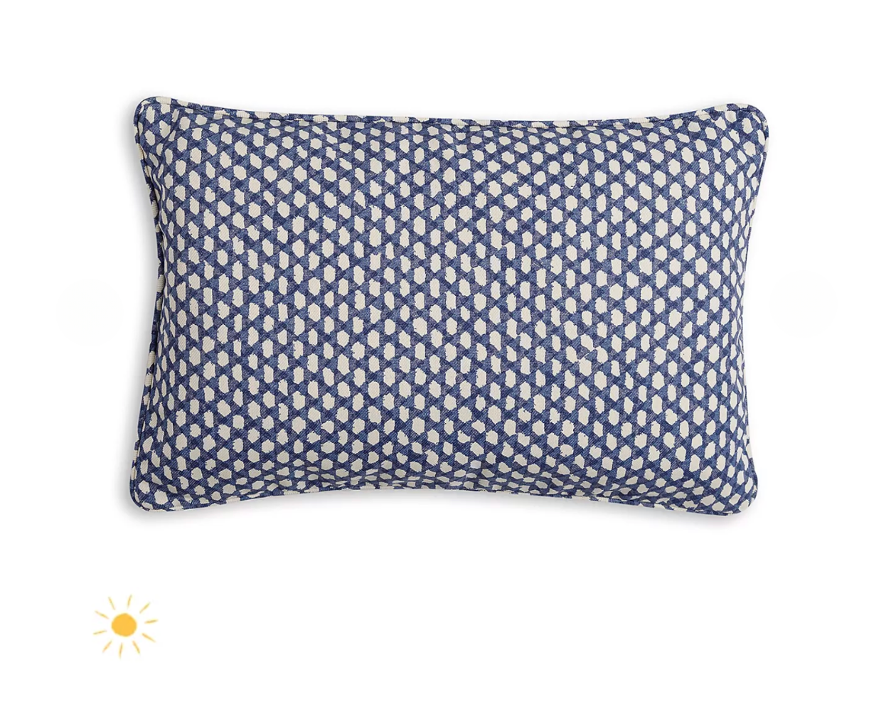 Blue Wicker Pillow Outdoor