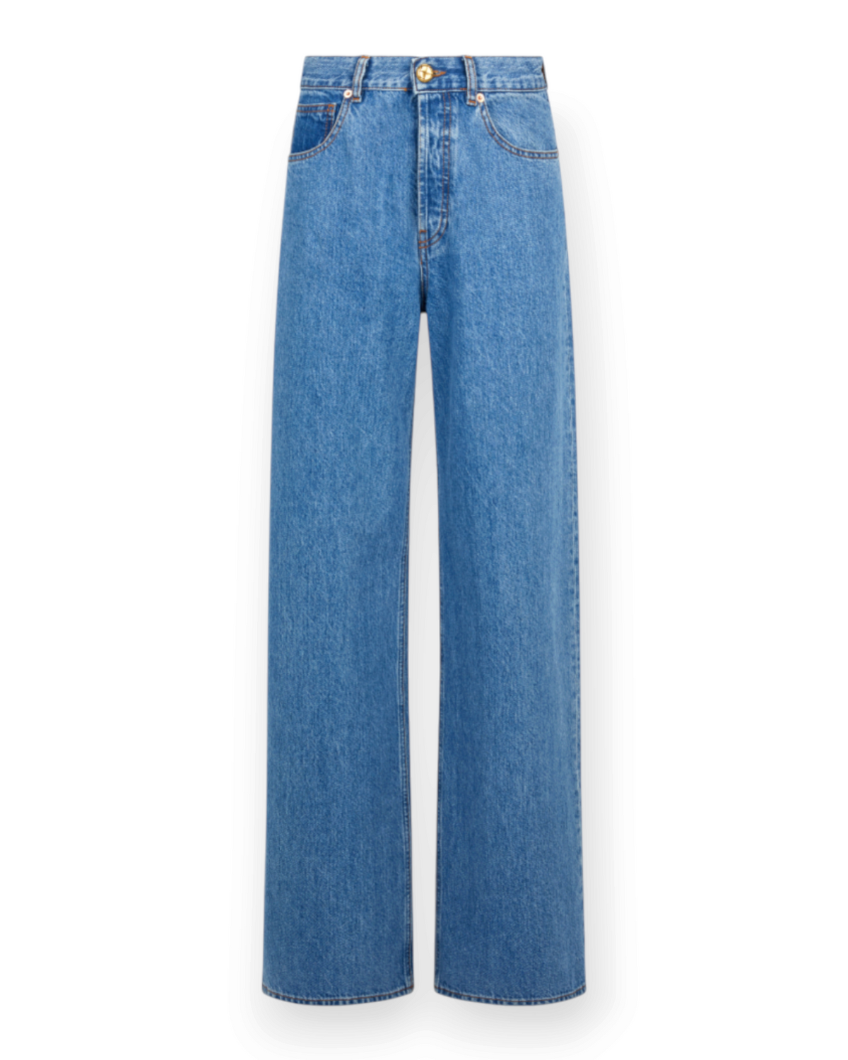 Birdie by Nina Liddle Design Nariida Java high-rise wide-leg blue denim jeans with a classic relaxed fit.